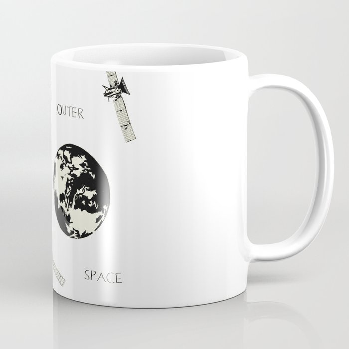 satellites floating in outer space Coffee Mug
