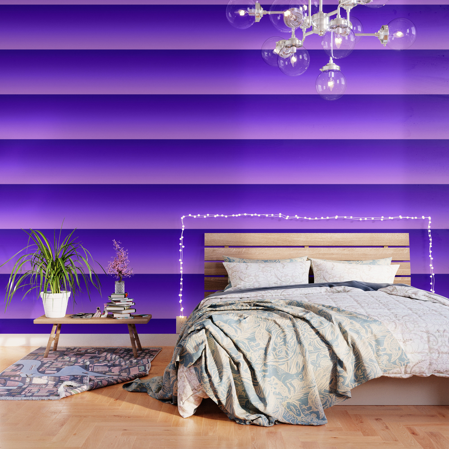 Blue Purple Ombre Wallpaper By Vintageappeal623 Society6