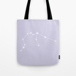 AQUARIUS Lavender Purple - Zodiac Astrology Star Constellation Tote Bag