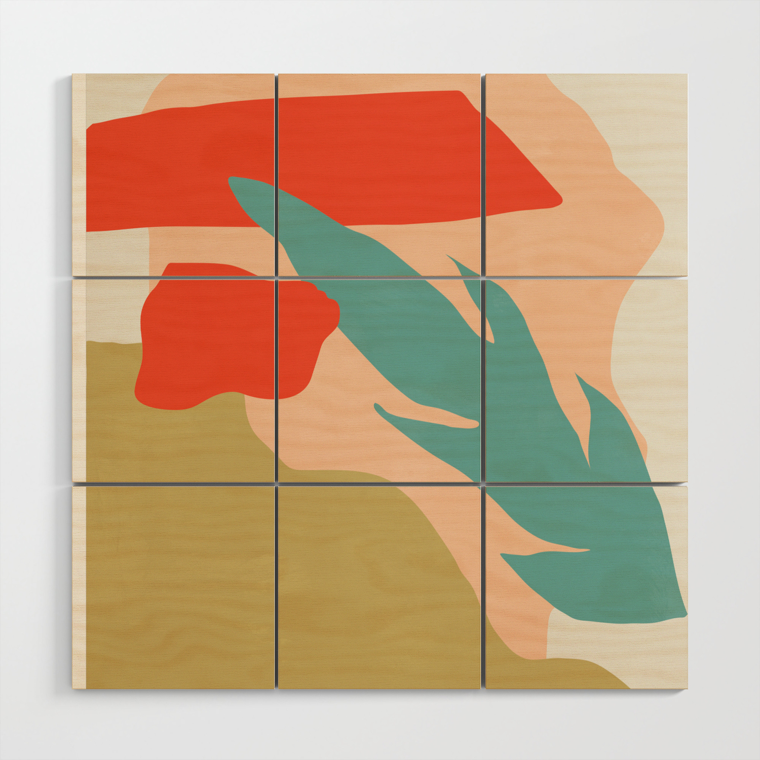 Abstract Color Block Piece Wood Wall Art By Bethanysara Society6