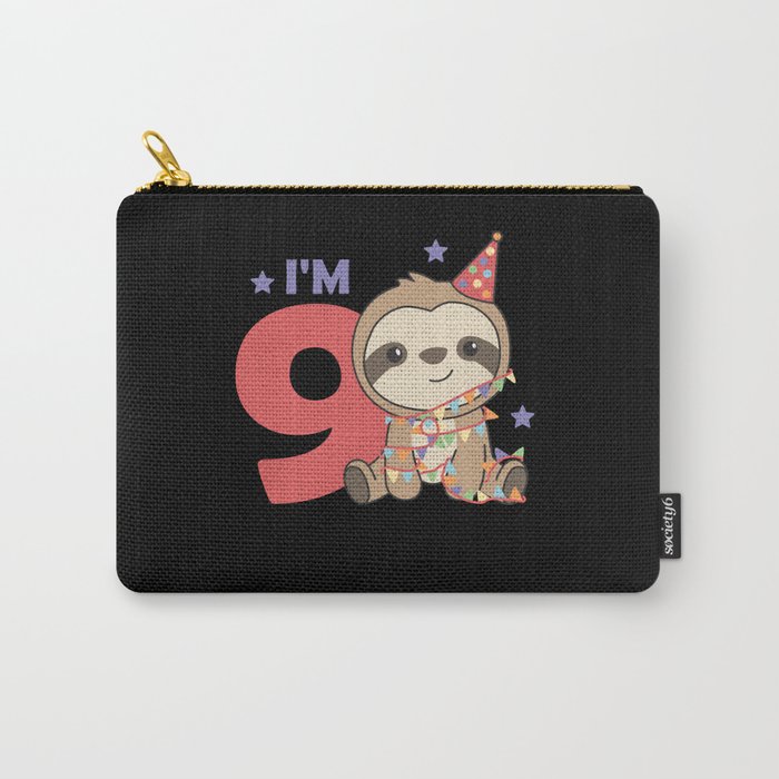 Sloth For Ninth Birthday For Children 9 Year Carry-All Pouch