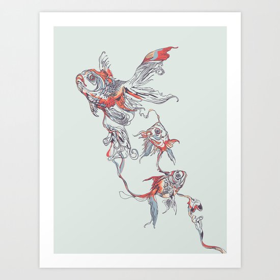 Floating in Deep Art Print