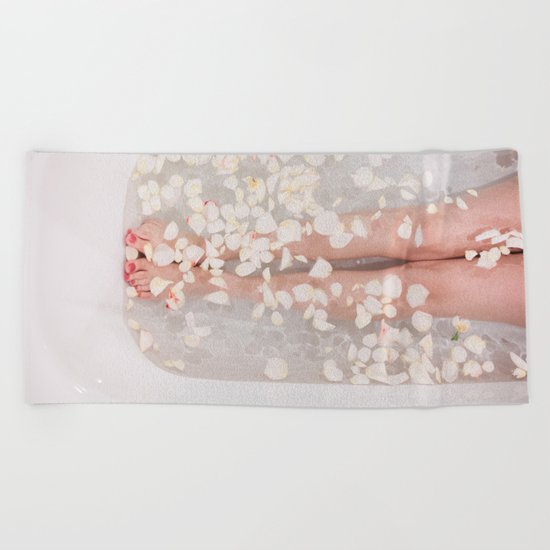 Floral bath Beach Towel