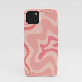 Liquid Swirl Abstract in Soft Pink iPhone Case