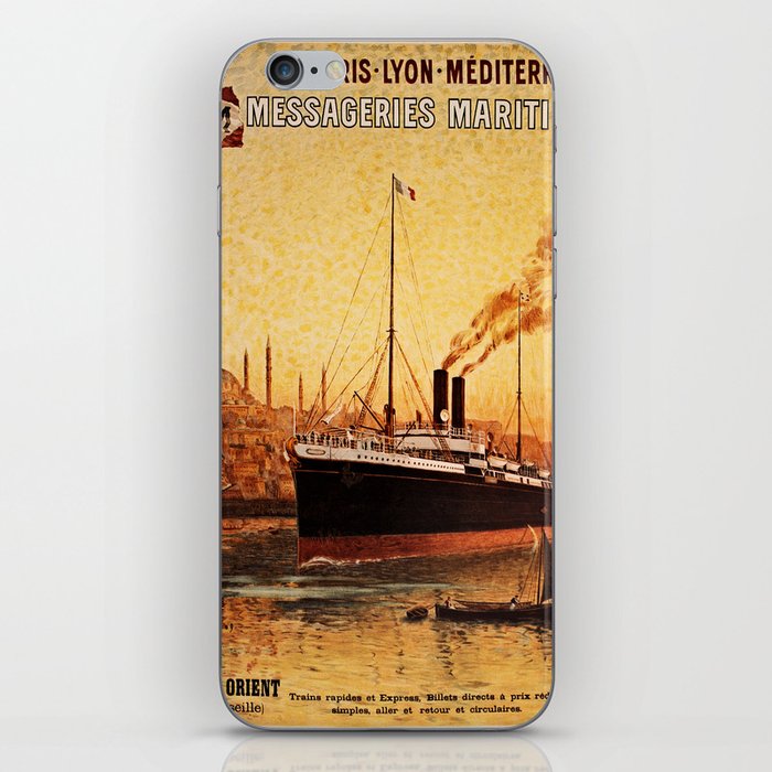 Vintage French Orient Shipping line Paris Mediterranean iPhone Skin
