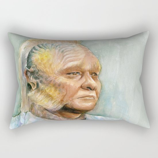 Neelix Watercolor Portrait Voyager Talaxian Geek Sci-fi Art Rectangular Pillow