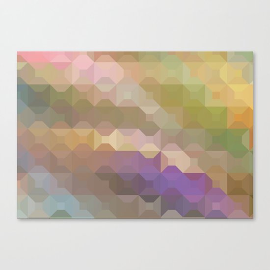 Soft Colored Rainbow Geometric Design Canvas Print