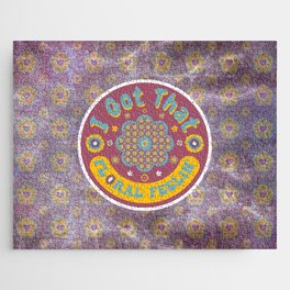 I got that floral feeling kitsch graphic pattern Jigsaw Puzzle