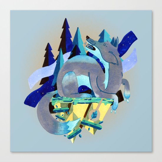 Silver Fox Canvas Print