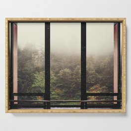 Window to the Forest and Fog-PNW Serving Tray