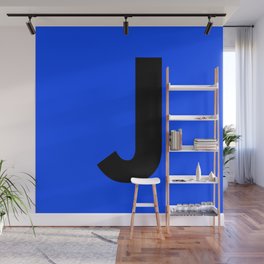 Letter J (Black & Blue) Wall Mural