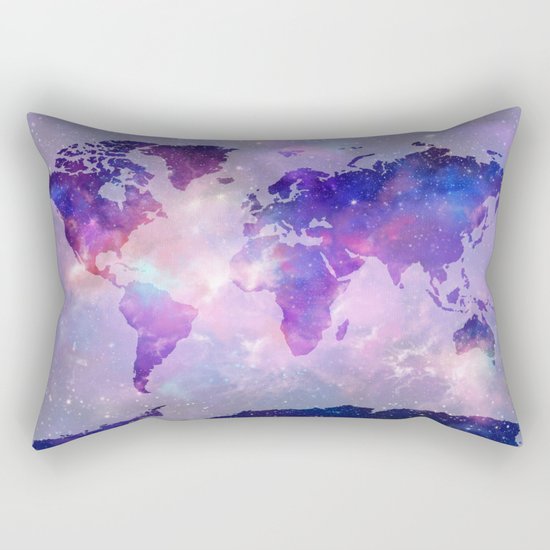 world map galaxy Rectangular Pillow