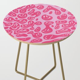 Pink Dripping Smiley Side Table