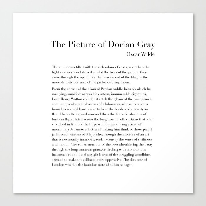 The Picture of Dorian Gray by Oscar Wilde Canvas Print