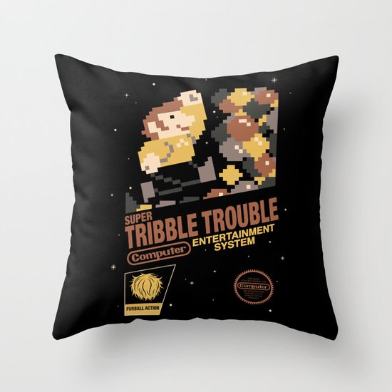 Super Tribble Trouble Throw Pillow