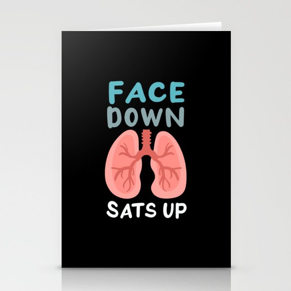 Face Down Sats Up Stationery Cards