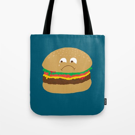 Sad Hamburger Tote Bag