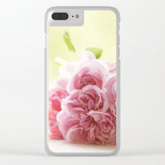 Wonderful pink Roses in LOVE - Vintage Rose Stilllife Photography Clear iPhone Case
