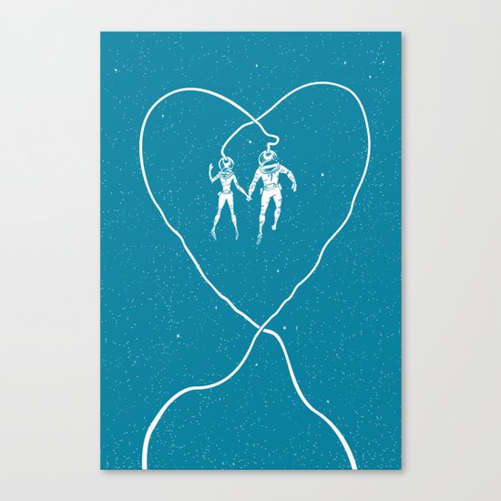 Love Space, Blue Canvas Print