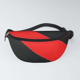 Oblique red and black Fanny Pack