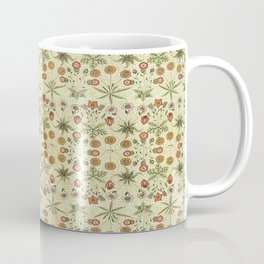 Flowers hand painted over canvas based on a William Morris design Coffee Mug