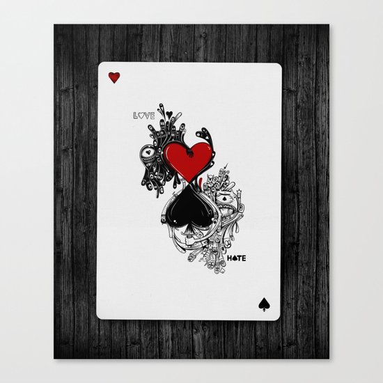 Love Hate Canvas Print
