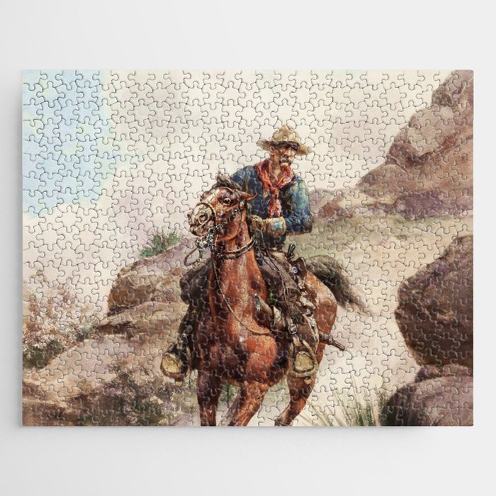 “Cowboy Rider” by Herman W Hansen Jigsaw Puzzle
