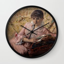 Albert Edelfelt - The Reading Parisienne Wall Clock