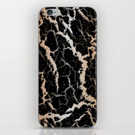 Cracked Space Lava - Bronze/White iPhone Skin