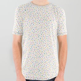 Colorful Party Sprinkles All Over Graphic Tee