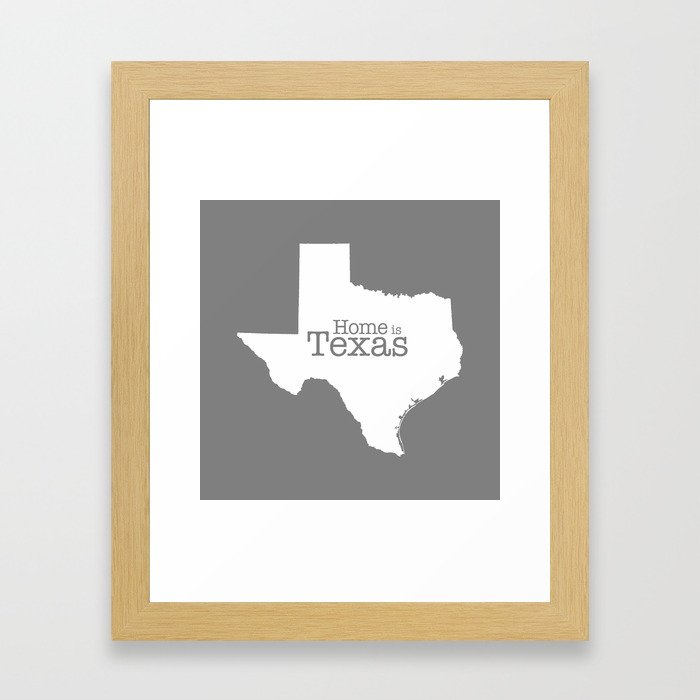 Home is Texas Framed Art Print