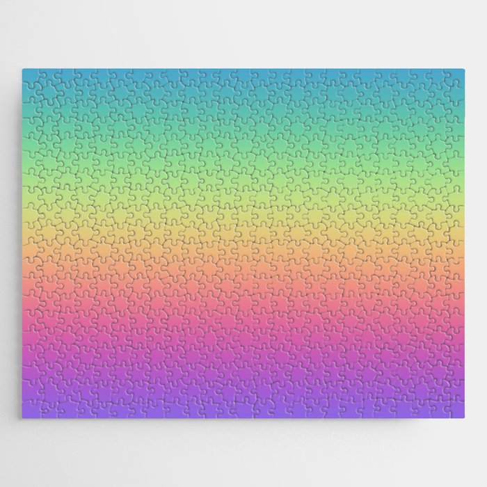 Rainbow Gradient in Soft Vivid Colors Jigsaw Puzzle
