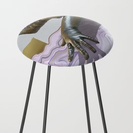 Gloves & Geodes Counter Stool