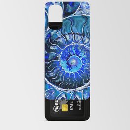 Deep Blue Nautilus Seashell Art by Sharon Cummings Android Card Case