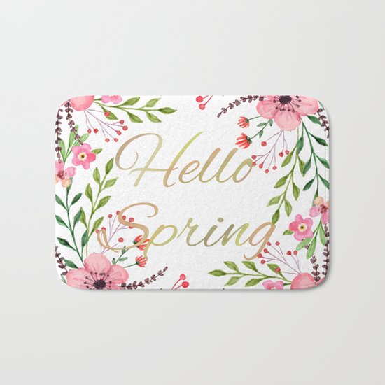 HELLO SPRING Bath Mat