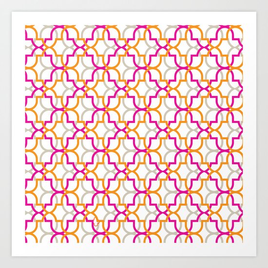 Moroccan Trellis Overlaps Art Print