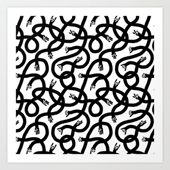 Hands Hands Hands Art Print