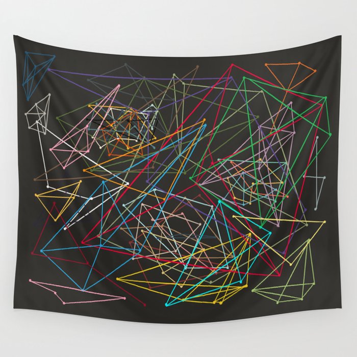 coloured stars Wall Tapestry