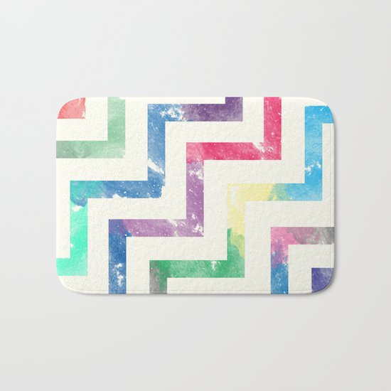 Colorful Geometric VI Bath Mat