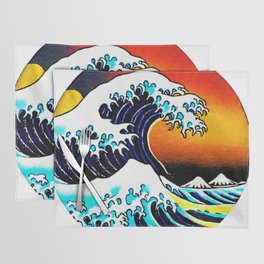  The Great Wave | outrun style Placemat