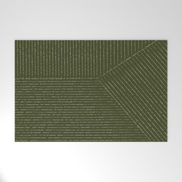 Lines (Olive Green) Welcome Mat