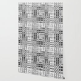shibori itajime B&W squares Wallpaper