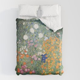 Gustav Klimt Flower Garden Bettbezug