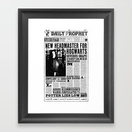 DAILY PROPHET SEVERUS SNAPE Framed Art Print