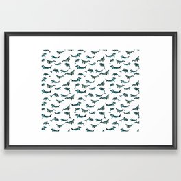 Dolphins, whales  Framed Art Print
