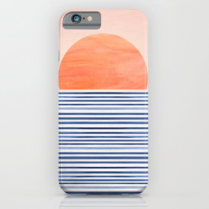 Summer Sunrise Minimal Abstract Landscape iPhone Case