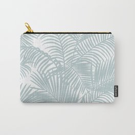 Pastel green modern tropical floral palm tree pattern Carry-All Pouch | Painting, Tropicalpalmtree, Pastelgreen, Tropicalpattern, Blushgreen, Tropicalleaves, Green, Floral, Tropicalfloral, Palmtreeleaves 
