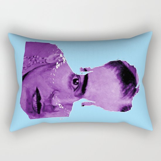 FRIDA - shirt version - blue/purple Rectangular Pillow