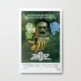 Zardoz (1974) Poster Metal Print | Zardoz, Movieposter, Painting, Scifi, Illustration, Film, Artwork, Seanconnery, 1974, Retro 