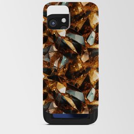 Gold and black gemstones iPhone Card Case